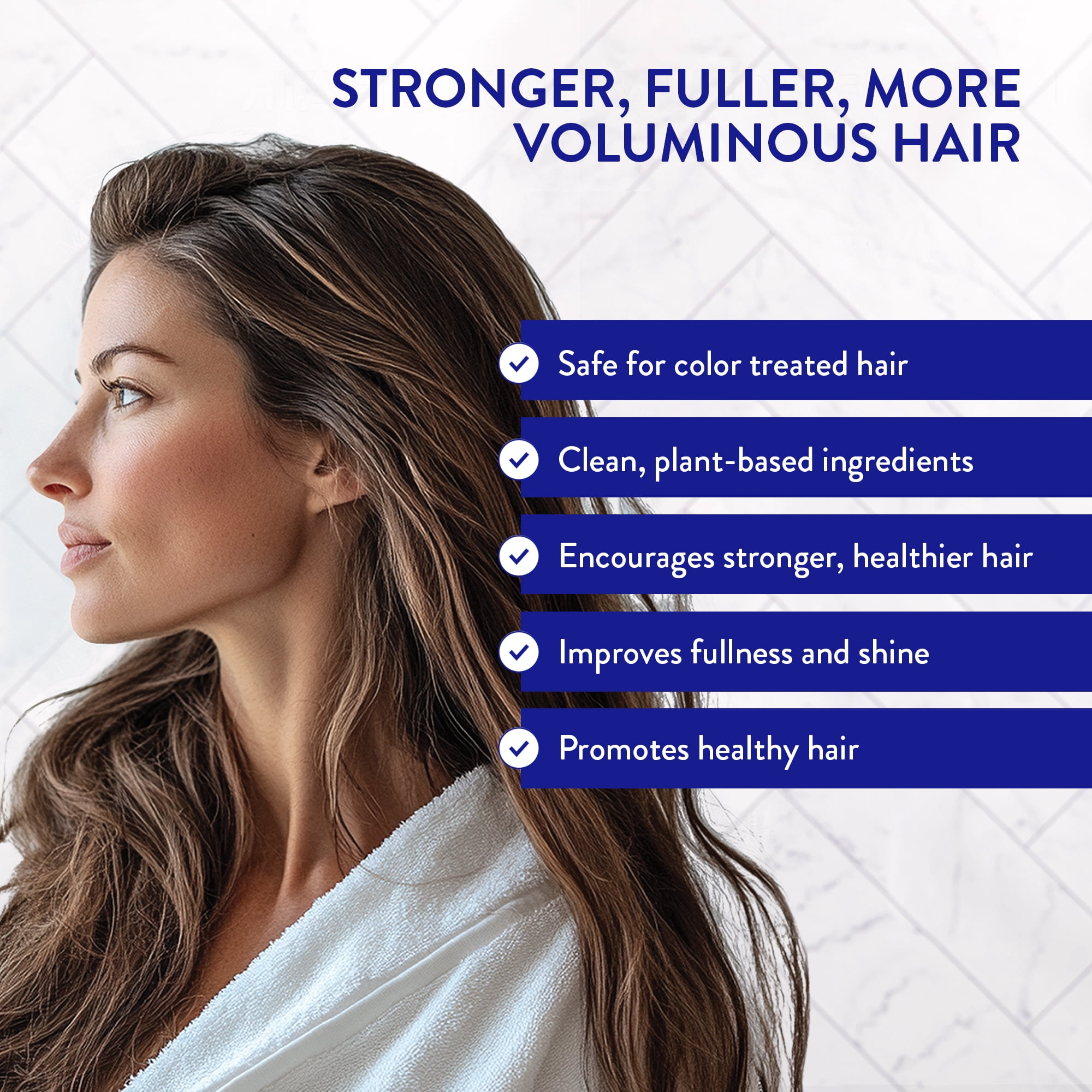 Routine Wellness Strengthening & Volumizing Shampoo for Thinning Hair - Promotes Full, Voluminous, Healthy Hair - 14 oz Unscented
