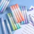 thumbnail image 1 of Airle 4 Pcs Marking Pens Comfortable Grip Eye Care Light Color Quick-drying Ink Gradient Colors Mark Smooth Writing Even Ink Output Highlighter Pens for Student, 1 of 8