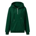 thumbnail image 5 of Quarter Zip Sweatshirt Women Half Zipper Workout Oversized Hoodies with Pocket Casual Long Sleeve Sweatshirt Drawstring Loose Pullover Tops Solid Color Lightweight Y2K 2026 Clothes Blackish Green, 5 of 9