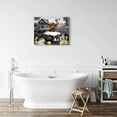 thumbnail image 4 of HFDF Cow Bathroom Picture Sunflower Highland Cow Wall Art Farmhouse Cow Canvas Funny Bathroom Post Black And White Cow Bathroom Wall Decor Cute Cow Picture Home Decor For Bathroom 10x8inch Unframed, 4 of 6
