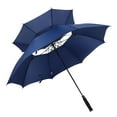 thumbnail image 3 of Lipstore Golf Umbrella Double Canopy Vented Umbrella Large Waterproof Sturdy Auto Open Navy, 3 of 8