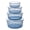 Blue, variant on Mage Crab 4Pcs Plastic Mixing Bowls with Lids Set for Kitchen, Safe BPA Free Non Toxic Serving Bowl Mixing Bowls-orange