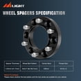 thumbnail image 7 of Nilight 6x5.5 Wheel Spacers,Hub Bore 106mm Hub Centric Wheel Spacers Fit for 1995-2023 Toyota Tacoma 4Runner FJ Cruiser Tundra Fortuner Sequoia 2013 2014 2015 2016 2017 2018 2019 2020 2021 2022 2023, 7 of 7