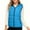 Blue, variant on Women's Casual Hooded Sleeveless Down Vest - Plus Size, Orange-Yellow, XL