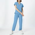 thumbnail image 2 of Nurse Suits for Women, Affordable Caregiver Work Clothes 2-Piece Set Non-Shrink Colorfast Fabric 2025 Trending Loungewear Moisture-Wicking Polyester Blend Outfits Blue Xl, 2 of 6