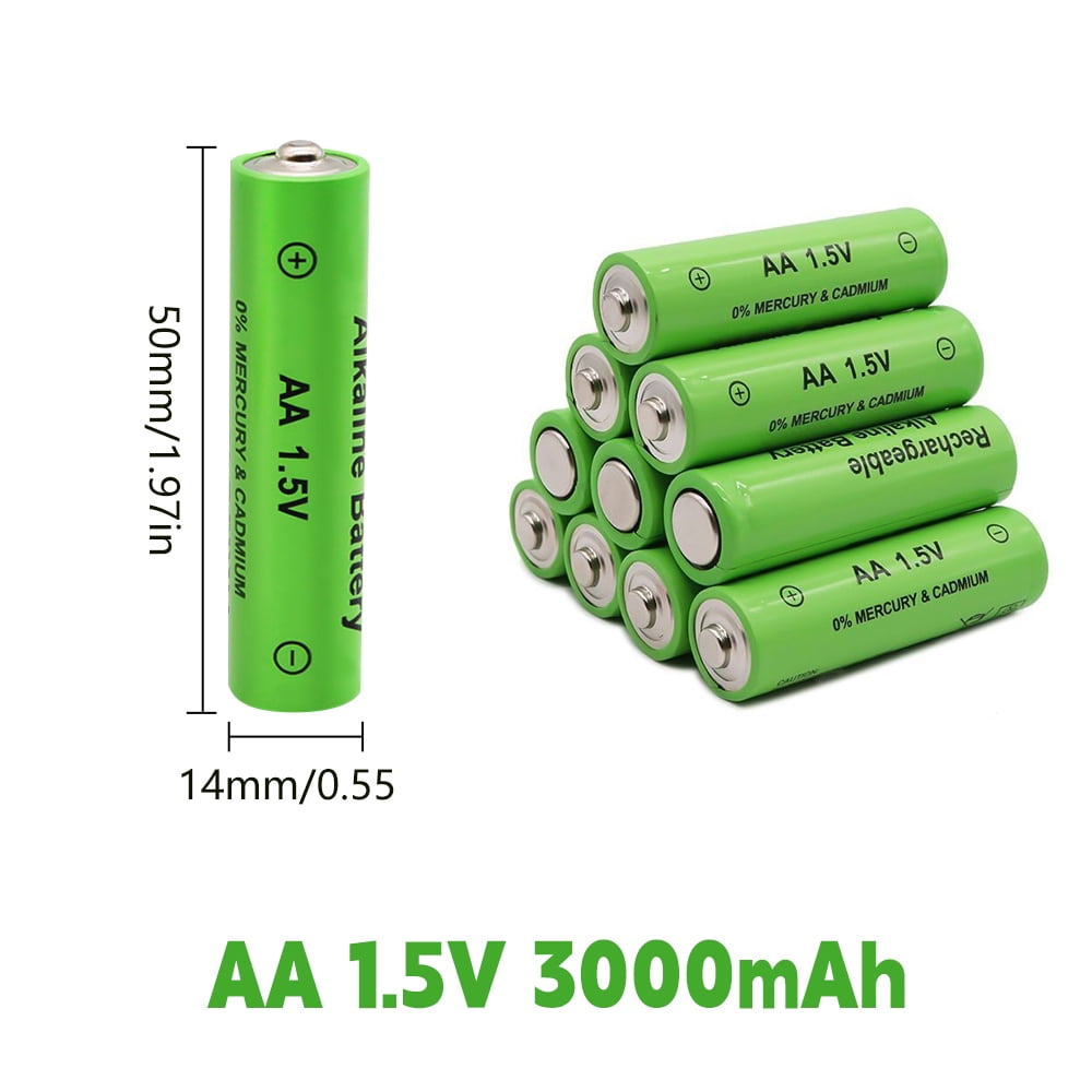 16-Count AA Batteries,DFITO High Capacity Alkaline Battery, 3000mAh 1.5V Rechargeable AA Batteries
