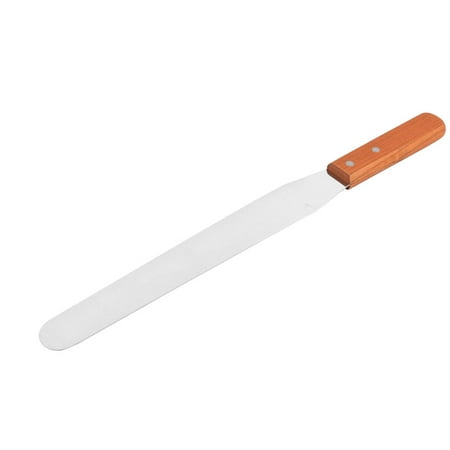 - Cake Spatula Wood Handle Straight Cream Butter Smooth Flat Scraper 10