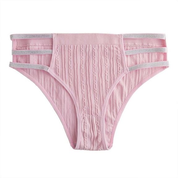 Sunvit-Panties Juniors Cheeky Panties - Pink, Size XS - Nylon Spandex Blend with Metallic Side Straps, Skin-Friendly All-Day Comfort for Daily Wear & Special Moments