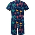 thumbnail image 4 of Pejock Men's Hawaiian Matching Set Summer Beach 2 Piece Outfits Flower T-Shirts and Shorts M-5XL, 4 of 5