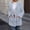 Blue, variant on Women's Winter Hooded Cardigan Fuzzy Fleece Button-Up Coat with Pockets | Mid-Length Cable Embossed Outerwear for Coffee Dates, Weekend Trips & Cold Weather Strolls