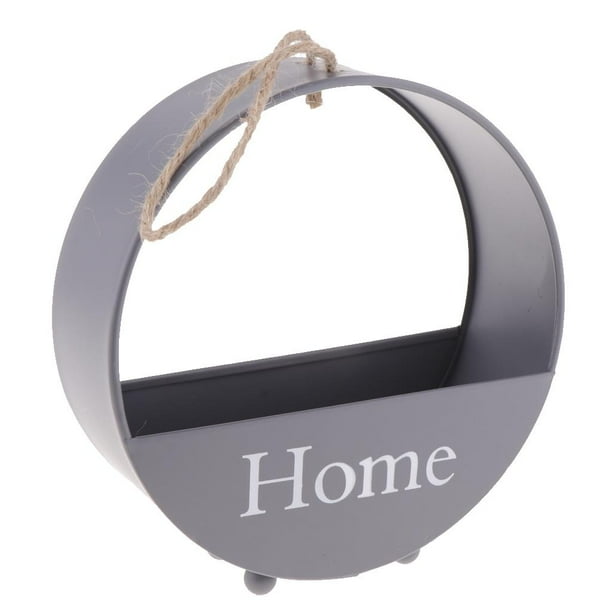 de Flores forma forma forma Retro Casa Colgante Titular de Almacenamiento Flores de Hierro Decoración Olla gris