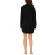 thumbnail image 3 of Camisón de manga larga para mujer INSPIRE CHIC con cuello de muesca y botones, talla XS, color negro, 3 of 6