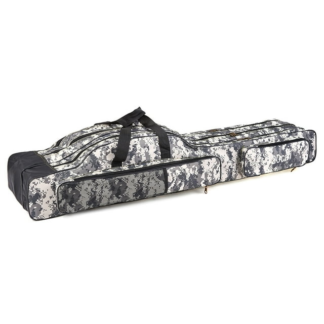 Pole Pack Bolsa de pesca de 3 capas de 120 cm / 150 cm, bolsa de carrete de caña de pescar plegable Blusea Pole Pack