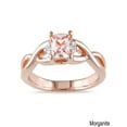 thumbnail image 2 of 1/2 Carat Morganite and Diamond Engagement Ring in 14k Rose Gold affordable morganite & diamond engagement ring, 2 of 2