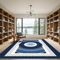 thumbnail image 2 of ODIKA 4'x6' Machine Washable Non-Slip Area Rug, Geometric Navy Blue High Traffic Rug, Blue, 1055842, 2 of 7