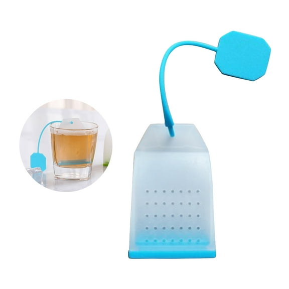 Masteelf Silicone Reusable Tea Bag Tea Infuser Strainer Loose Leaf Filters Steeper for Tea Cups Mugs Teapots (Blue)