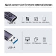thumbnail image 3 of 1 QC 4.0 USB 3. A PD Adaptador tipo C 10Gbps Adaptador USB A a USB C 5V 3A Gris, 3 of 3