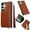 Brown, variant on for Samsung Galaxy S24 Ultra Phone Case with Wrist Strap [Back Zipper Accordion Wallet Case] [Magnetic 2-in-1 Detachable Purse] PU Leather Shockproof Women Men Cover for Galaxy S24 Ultra, Rosegold