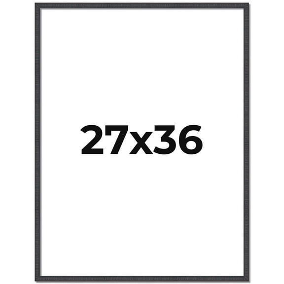 27x36 Rustic Brown Real Wood Picture Frame Width 0.75 inches | Interior Frame Depth 0.5 inches |