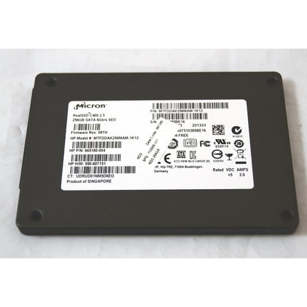 702865-001 HP Micron RealSSD C400 2.5 Solid State Drive SSD 256GB SATA 6Gb/s