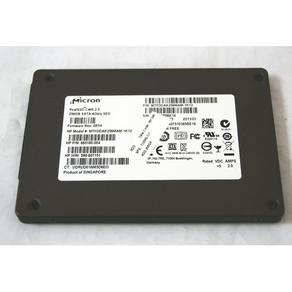702865-001 HP Micron RealSSD C400 2.5 Solid State Drive SSD 256GB SATA 6Gb/s