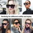 thumbnail image 3 of Gafas de Sol Oversized Cuadradas Dollger para Mujer y Hombre en Negro/Gris, 3 of 6
