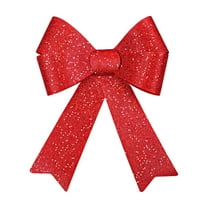 WMGHA Christmas Bows, Large Christmas Tree Bows, PVC Glitter Red Decor Xmas Decorations Indoor Outdoor Red Bows for Wreaths Stairs Railing Fireplace Present Xmas Party Supplies