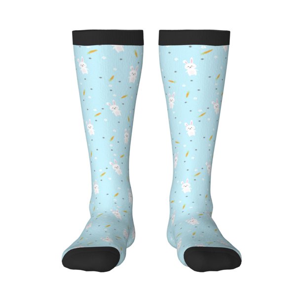 Balery Cute Bunny Calcetines novedosos Calcetines deportivos Calcetines hasta la rodilla Calcetines de algodón Calcetines originales y geniales
