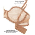 thumbnail image 5 of Women's Sheer Strapless Bras Mesh Sexy Unlined Plus Size See Through Underwire Bra, 5 of 6