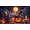 3A, variant on Decorative Design Halloween Banner Pumpkin Decoration Spooky Design Skull Decoration Witch Hat Design for Halloween Party Indoor Decoration Holiday Celebration
