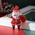 thumbnail image 2 of CH Women's Christmas Keychain Rhinestone Crystal Christmas Key Ring for Bag Charm Handbag--red, 2 of 5