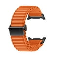 thumbnail image 5 of Band for Samsung Galaxy Watch Ultra Bands 47mm Men/Women,Rugged Fabric Nylon Alpine Sport Loop Strap for Samsung Galaxy Watch 7 Ultra Band 47 mm 2024 Breathable Replacement Wristband,Orange, 5 of 7