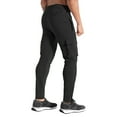 thumbnail image 4 of BROKIG Men's Zip Cargo Jogger Pants Gym Workout Athletic Sweatpants with Pockets (Large, Black), 4 of 8