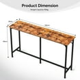 thumbnail image 5 of Zimtown 63" Long Counter Height Pub Table with Footrest, Tall Bar Table fro Kitchen, Dining Room, Multifunctional Dining Table Sturdy Metal Frame, Brown, 5 of 7