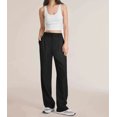 thumbnail image 1 of Pantalones de traje casuales de pierna ancha y cintura alta con bolsillo real y cinturón que combina con todo para mujer, 1 of 5