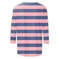 thumbnail image 6 of Tiweut Leisure T Shirts for Women 3/4 Sleeve Graphic Crew Neck Summer Striped Tunics Classic Fit Ladies Tees Size M, 6 of 6