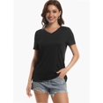 thumbnail image 5 of Womens Short Sleeve Round Neck Shirts Summer Top Fashion Basic Tee, 5 of 6