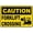 Warning Sign 1, variant on Caution Forklift Crossing Sign 8"x12", Aluminum Tin Warning Signs for Home Outdoor Garden, Durable Traffic Sign for Warehouse