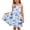 E268-Blue, variant on Girls' Summer Printed Casual Dress, Cute Ruffled Suspender Tiered Dress, Versatile Everyday Dress, with Pockets