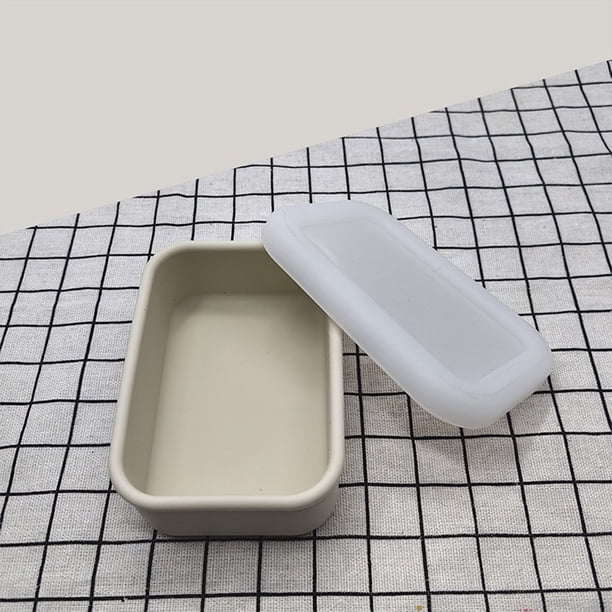 Caja de almacenamiento de silicona, accesorios para acampar, accesorios para el almuerzo, suministros para el almuerzo, caja de almacenamiento portátil de silicona de calidad alimentaria