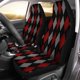 thumbnail image 1 of ABPHQTO Juego de 2 fundas para asientos de coche con diseño de cuadros en rojo, negro y gris, arlequín a cuadros, protector universal para asientos delanteros de coche, 1 of 4