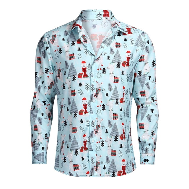 Fankiway Chemise de Fête à Manches Longues Style Ethnique pour Hommes de Noël Moche