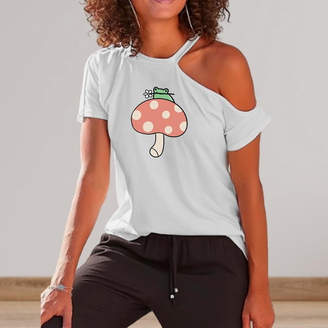 Camiseta para mujer, camiseta para mujer, ropa, regalo elegante, Tops de manga corta, Tops de verano para Camping, trabajo, mochilero, calle, verano SG Yinane Camiseta para mujer