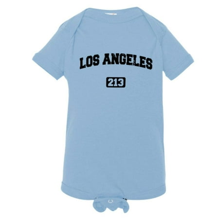 

PleaseMeTees™ Baby Los Angeles 213 L.A. Area Code Distressed HQ Jumper