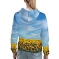 thumbnail image 7 of Sikiie Blooming Sunflower Field Women's Casual Hoodies Long Sleeve Lightweight Pullover Tops Loose Sweatshirt-XX-Large, 7 of 7