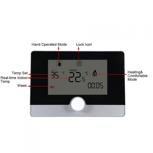 Thermostat Numérique, Thermostat Programmable Contrôleur de Température Thermostat Programmable Matériaux Écologiques