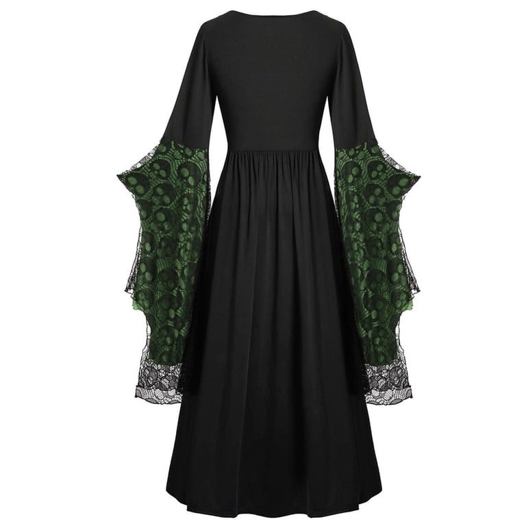 plus size gothic dresses Plus Size Lace Panel Empire Waist Gothic Dress – The Official Strange &  Creepy Store!