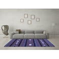 thumbnail image 3 of Ahgly Company Machine Washable Indoor Rectangle Oriental Blue Traditional Area Rugs, 2' x 4', 3 of 4