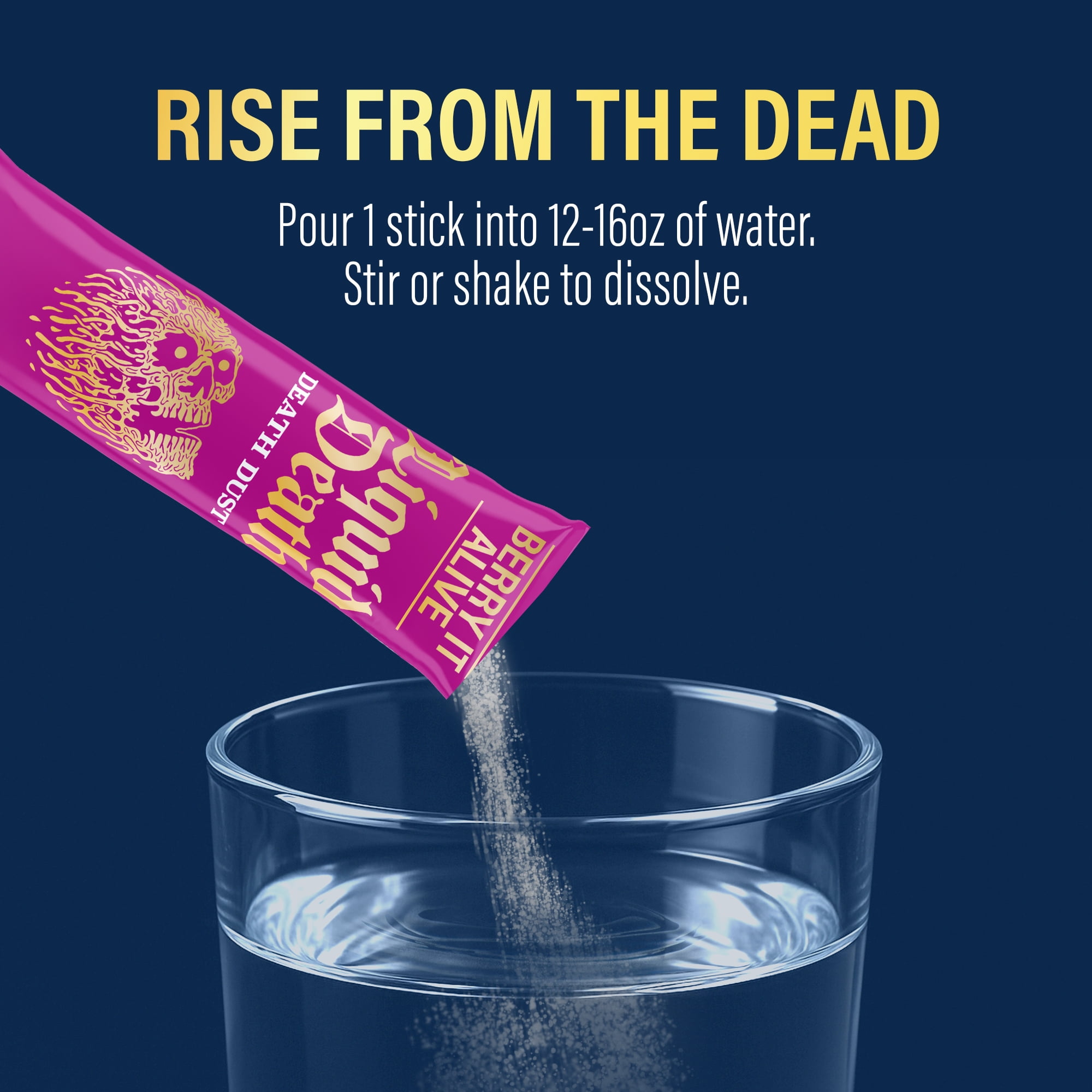 Liquid Death Dust Hydration Powdered Drink Mix, Variety 6 Pack, Berry It Alive, Cherry Obituary, Squeezed to Death,1000mg Electrolytes