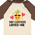 thumbnail image 4 of Inktastic My Cousin Loves Me Pineapple Girls Long Sleeve Baby Bodysuit, 4 of 5
